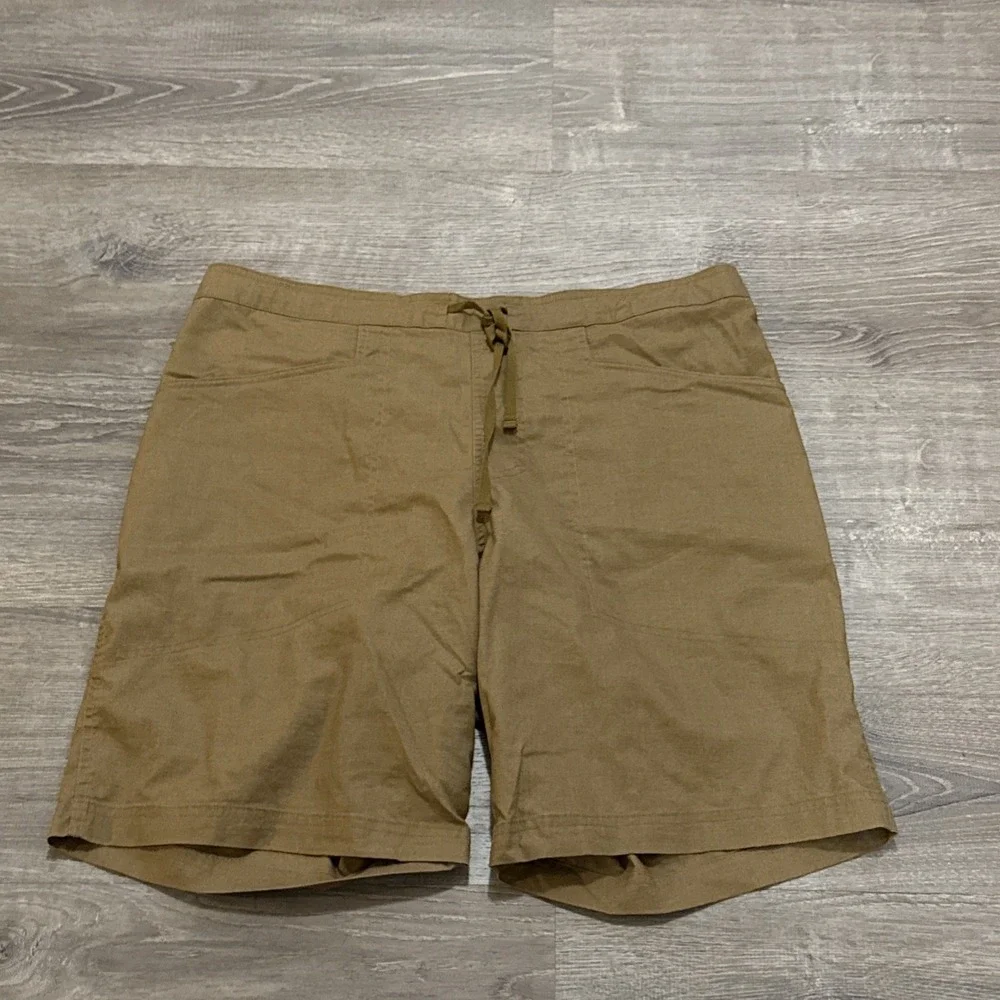 Patagonia Hampi Rock Shorts Climbing Hemp Drawstring Khaki Mens XL Outdoor 82945